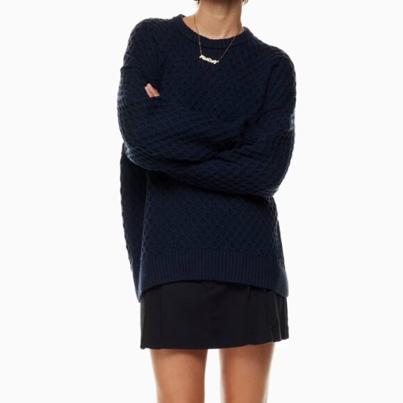 Aritzia Sunday Best Peggy Sweater Knit crew-neck sweater Sz S - Picture 9 of 11